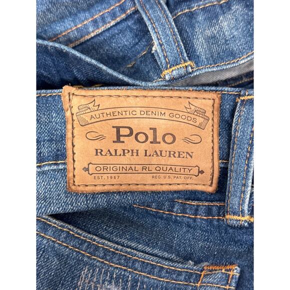 Polo Ralph Lauren Jeans 30 x 30 Mens Classic Fit Repaired Whisker Denim - Picture 7 of 10